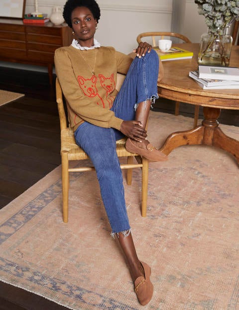 Matilda Blouson Sleeve Jumper - Camel Melange, Bulldog Matilda Blouson Sleeve Jumper - Camel Melange, Bulldog