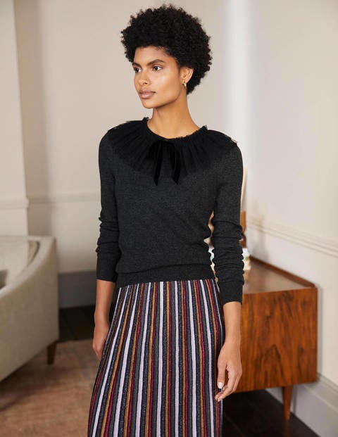 Felicity Embellished Sweater - Charcoal Melange