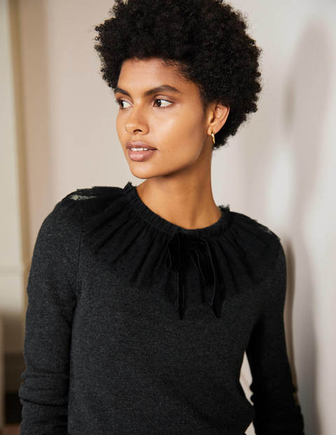 Felicity Verzierter Pullover - Anthrazit Melange Felicity Verzierter Pullover - Anthrazit Melange