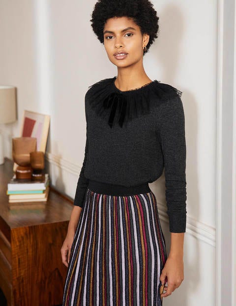 Felicity Verzierter Pullover - Anthrazit Melange Felicity Verzierter Pullover - Anthrazit Melange
