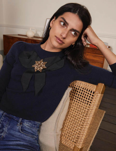Felicity Verzierter Pullover - Navy Felicity Verzierter Pullover - Navy
