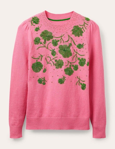 Felicity Embellished Jumper - Flamingo Pink Felicity Embellished Jumper - Flamingo Pink