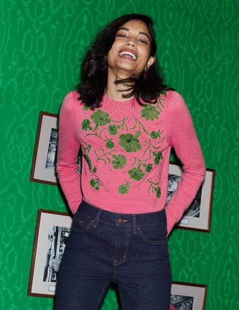 Felicity Embellished Jumper - Flamingo Pink Felicity Embellished Jumper - Flamingo Pink