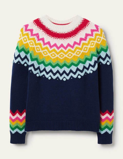 navy fairisle jumper womens