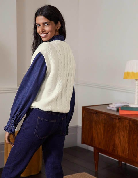 Reena Sweater Vest - Ivory Reena Sweater Vest - Ivory