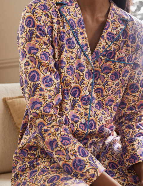 Janie Night Shirt - Ivory, Rich Floral Janie Night Shirt - Ivory, Rich Floral