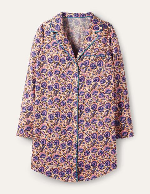 Janie Night Shirt - Ivory, Rich Floral Janie Night Shirt - Ivory, Rich Floral