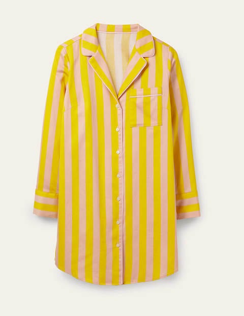 Janie Night Shirt - Milkshake and Wasp Stripe Janie Night Shirt - Milkshake and Wasp Stripe