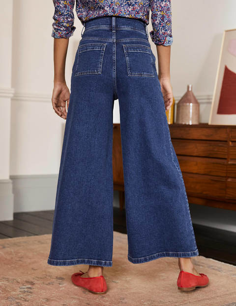 Wide Leg Denim Culottes - Mid Vintage Wide Leg Denim Culottes - Mid Vintage