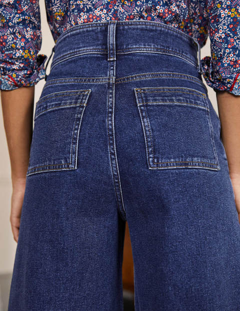Wide Leg Denim Culottes - Mid Vintage Wide Leg Denim Culottes - Mid Vintage