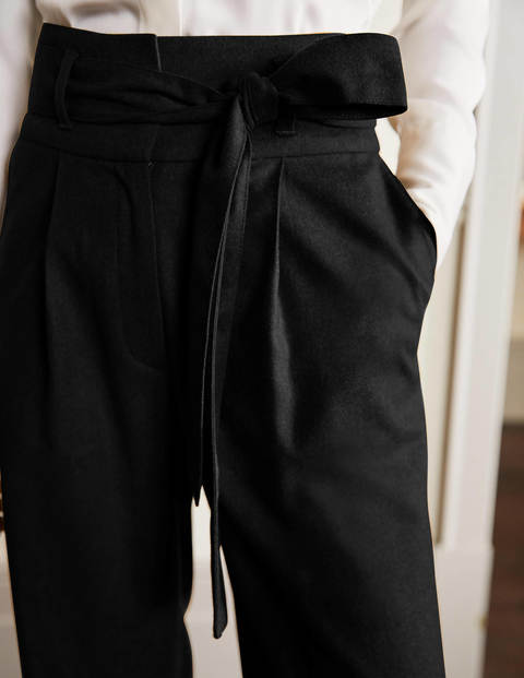 Tie Waist Wide Leg Pants - Black Tie Waist Wide Leg Pants - Black