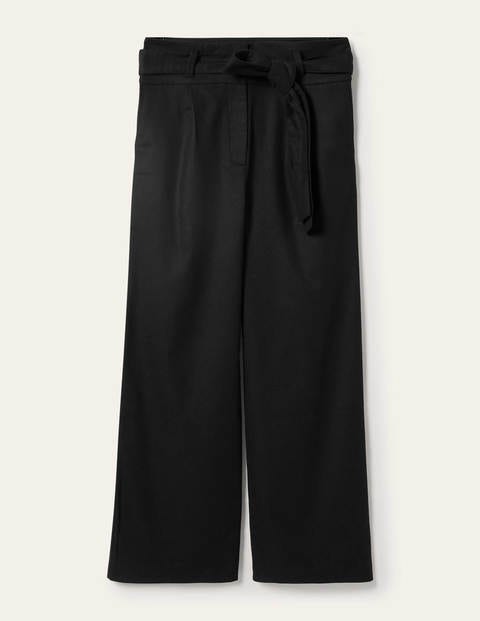 Tie Waist Wide Leg Pants - Black Tie Waist Wide Leg Pants - Black