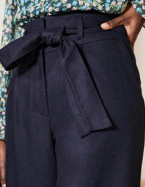 Hose mit Taillenschnürung und weitem Bein - Navy Hose mit Taillenschnürung und weitem Bein - Navy