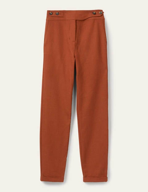 Hose mit Schlaufen - Pekannussbraun Hose mit Schlaufen - Pekannussbraun