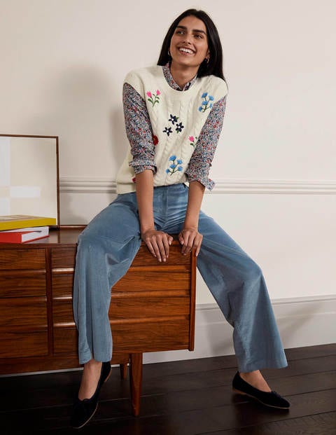 Alexia Cord Trousers - Airforce Alexia Cord Trousers - Airforce