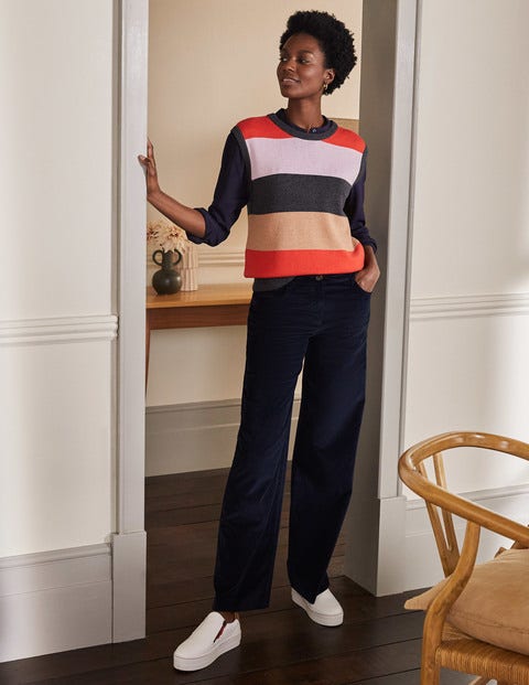 Alexia Cord Trousers - Navy Alexia Cord Trousers - Navy