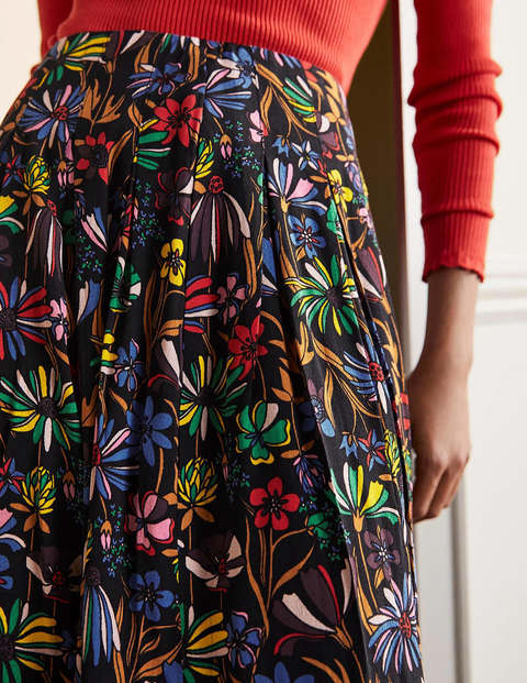 Victoria Pleated Skirt - Black, Wild Dandelion Victoria Pleated Skirt - Black, Wild Dandelion