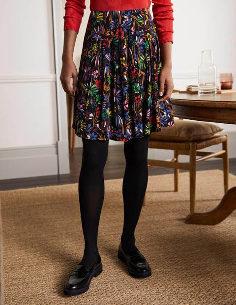 Victoria Pleated Skirt - Black, Wild Dandelion Victoria Pleated Skirt - Black, Wild Dandelion