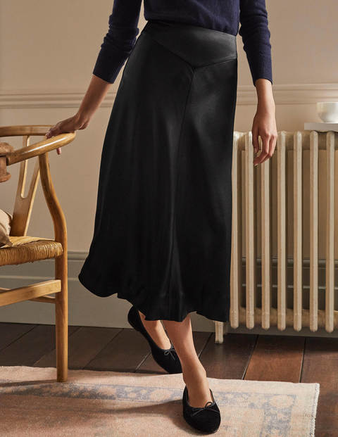 Seam Detail Midi Skirt - Black Seam Detail Midi Skirt - Black