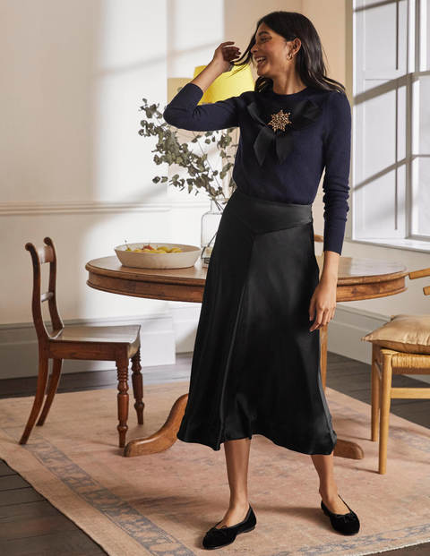 Seam Detail Midi Skirt - Black Seam Detail Midi Skirt - Black