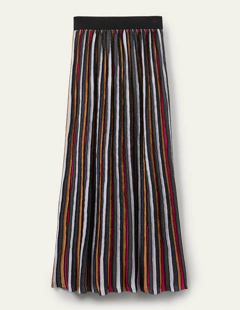 Knitted Party Skirt - Multi Lurex Stripe Knitted Party Skirt - Multi Lurex Stripe