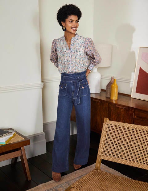 Paperbag Wide Leg Jeans - Mid Vintage Paperbag Wide Leg Jeans - Mid Vintage