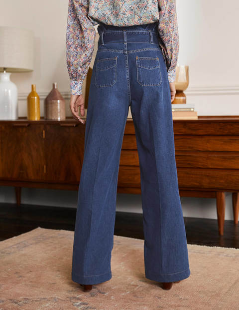 Paperbag Wide Leg Jeans - Mid Vintage Paperbag Wide Leg Jeans - Mid Vintage