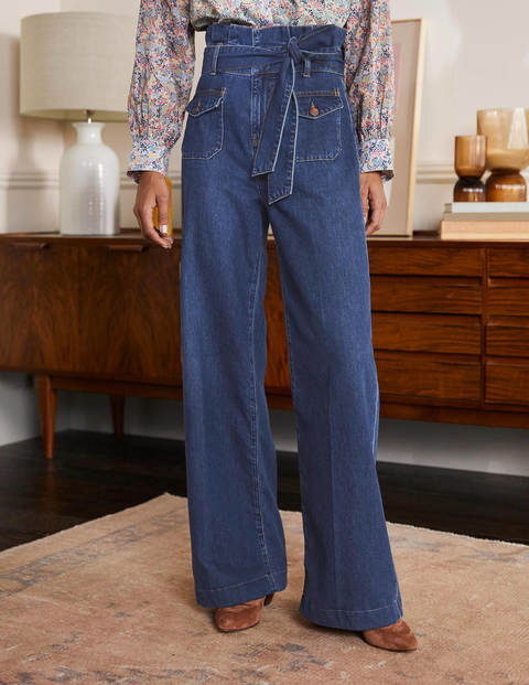 Paperbag Wide Leg Jeans - Mid Vintage Paperbag Wide Leg Jeans - Mid Vintage