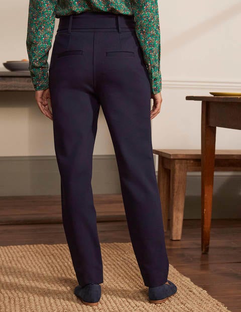 Tie Waist Ponte Pants - Navy Tie Waist Ponte Pants - Navy