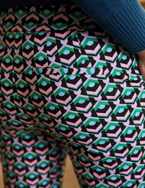 Richmond 7/8 Trousers - Black, Geometric Tile Richmond 7/8 Trousers - Black, Geometric Tile
