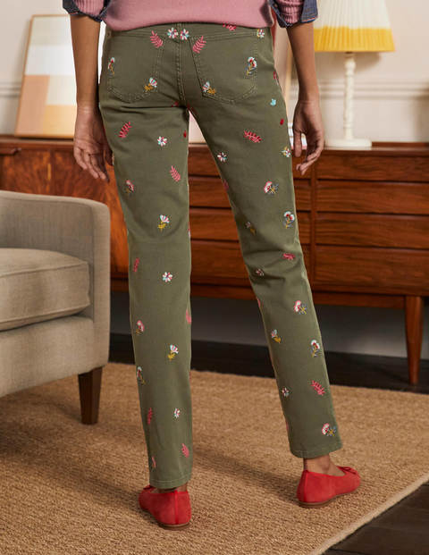 Girlfriend Jeans - Marsh Embroidered Girlfriend Jeans - Marsh Embroidered