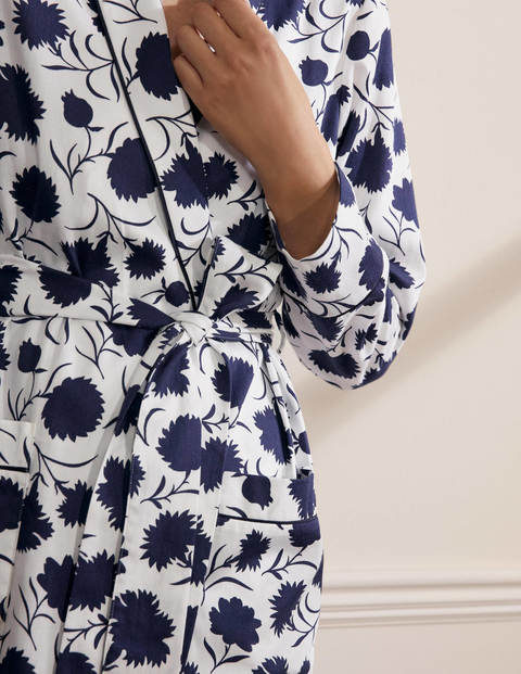 Janie Dressing Gown - Ivory, Leafy Bud Janie Dressing Gown - Ivory, Leafy Bud