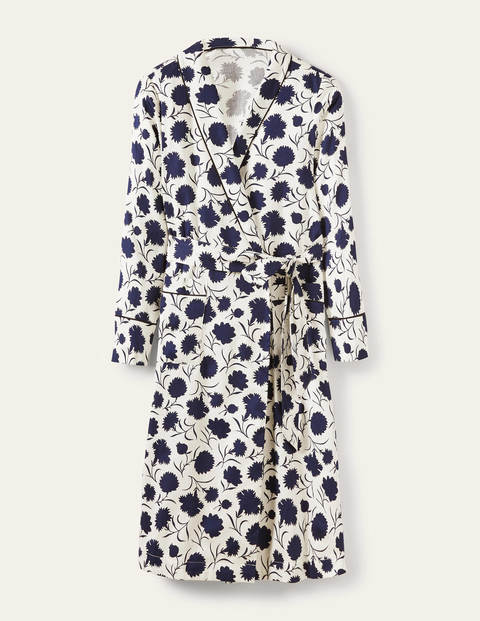 Janie Dressing Gown - Ivory, Leafy Bud Janie Dressing Gown - Ivory, Leafy Bud