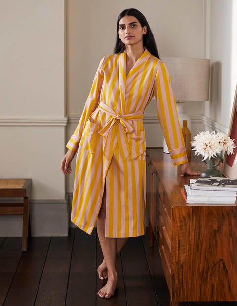 Janie Robe - Milkshake and Wasp Stripe Janie Robe - Milkshake and Wasp Stripe