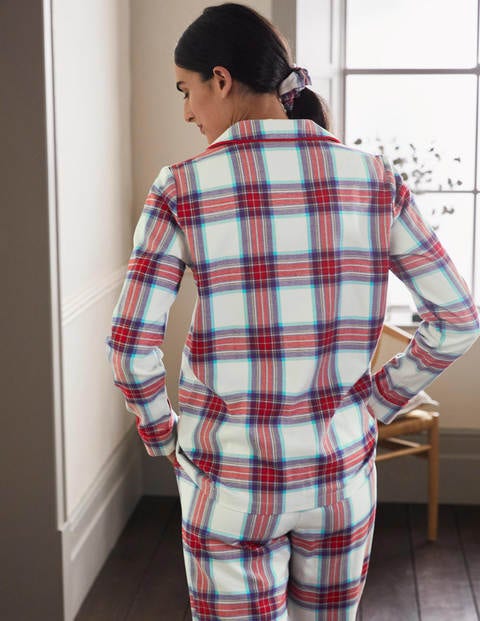 Vanessa Cosy Pyjamas - Ivory and Rockabilly Red Check Vanessa Cosy Pyjamas - Ivory and Rockabilly Red Check
