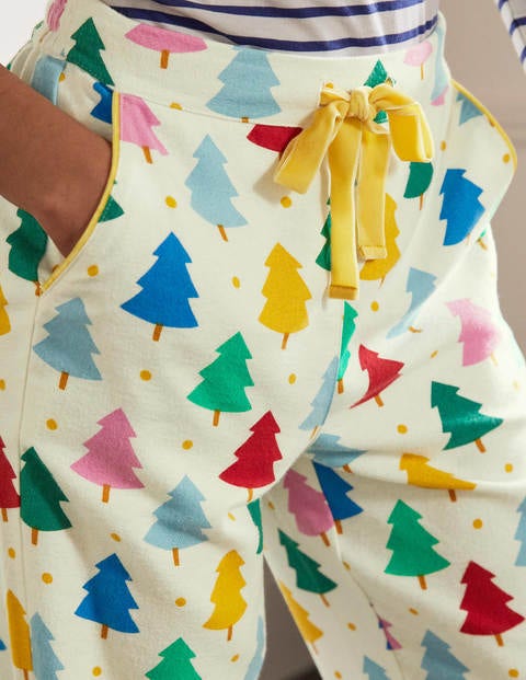 Vanessa Cosy Bottoms - Ivory, Rainbow Trees Vanessa Cosy Bottoms - Ivory, Rainbow Trees