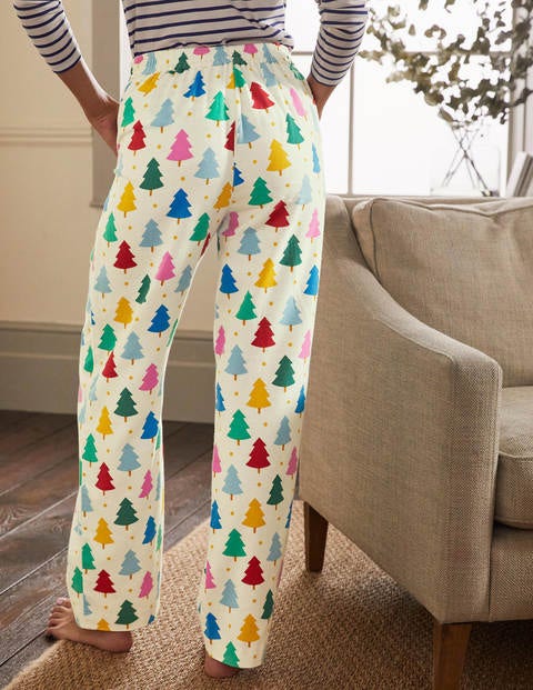 Vanessa Cosy Bottoms - Ivory, Rainbow Trees Vanessa Cosy Bottoms - Ivory, Rainbow Trees