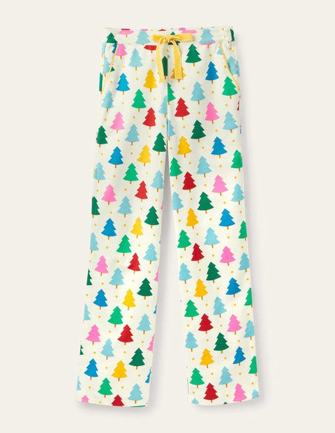 Vanessa Cosy Bottoms - Ivory, Rainbow Trees Vanessa Cosy Bottoms - Ivory, Rainbow Trees