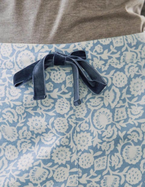 Bas de pyjama Vanessa cosy - Bleu glacé, motif floral emmêlé