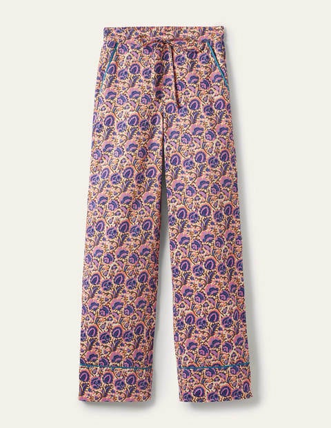 Janie Pajama Bottoms - Ivory, Rich Floral Janie Pajama Bottoms - Ivory, Rich Floral