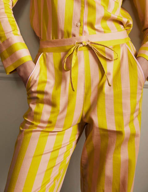 Janie Pajama Bottoms - Milkshake and Wasp Stripe