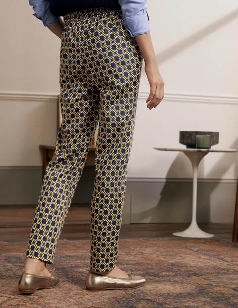 Danby Pull On Pants - Navy, Chain Geo Danby Pull On Pants - Navy, Chain Geo