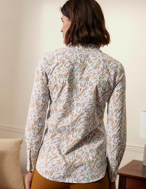 The Cotton Shirt - Ivory Coconut, Floral Paisley The Cotton Shirt - Ivory Coconut, Floral Paisley