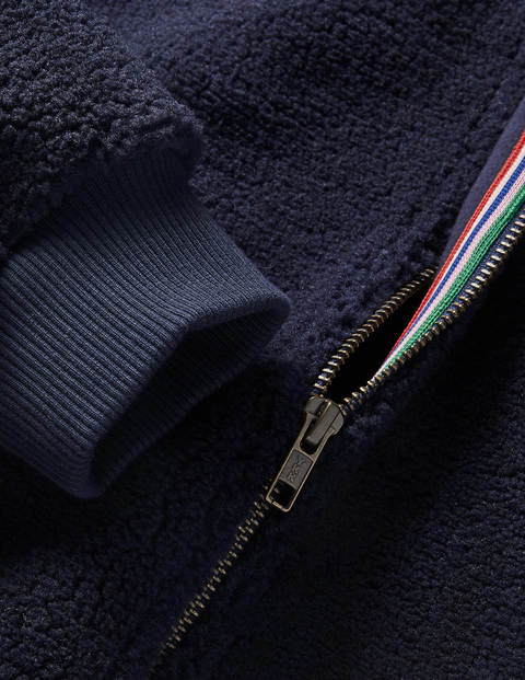 Teddy Zip-Through Jacket - Navy Teddy Zip-Through Jacket - Navy
