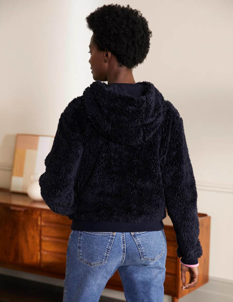 Teddy Half-Zip Hoodie - Navy Teddy Half-Zip Hoodie - Navy