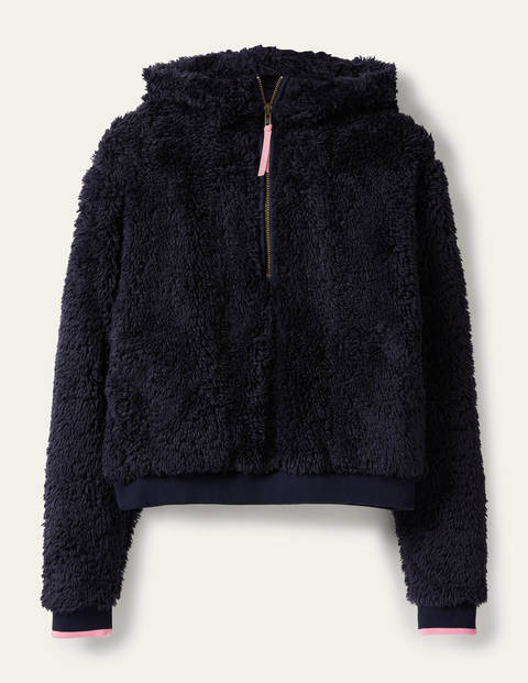 Teddy Half-Zip Hoodie - Navy Teddy Half-Zip Hoodie - Navy