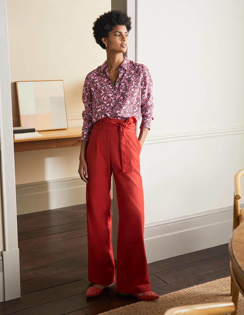 Silk Shirt - Old Rose, Exotic Floral Silk Shirt - Old Rose, Exotic Floral