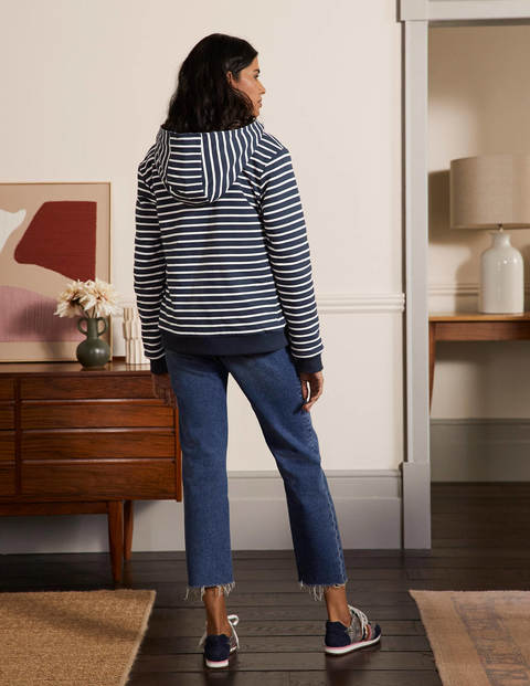 Teddy Lined Zip Through - Navy/ Ivory Teddy Lined Zip Through - Navy/ Ivory