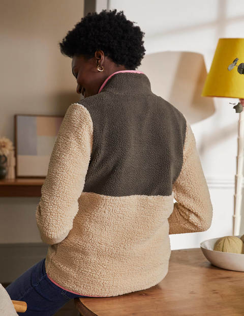 Greta Fleece - Ecru / Khaki Greta Fleece - Ecru / Khaki