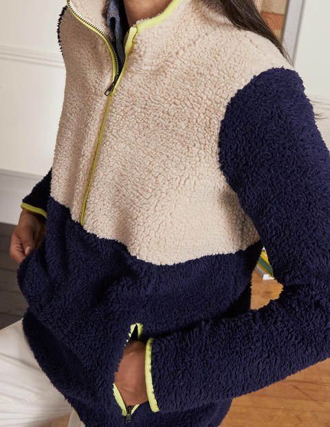 Greta Fleece - Navy / Ecru Greta Fleece - Navy / Ecru